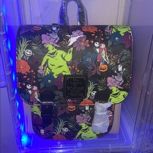 Loungefly NBC Oogie Boogie Floral AOP Buckle Mini Backpack